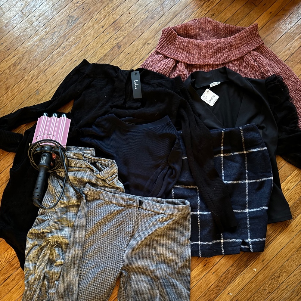 Free people, Lulus, Rag & Bone, Revolve Sweater, Curling Iron